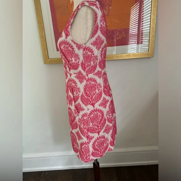 DIANE VON FURSTENBERG Carpreena Floral Stamp Mini A Line Dress Size 4 - Picture 3 of 6